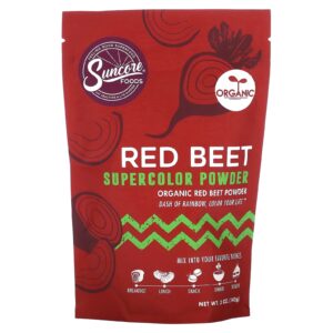 Suncore Foods Beterraba Vermelha Supercor em Pó Beterraba Vermelha Orgânica 142 g (5 oz)