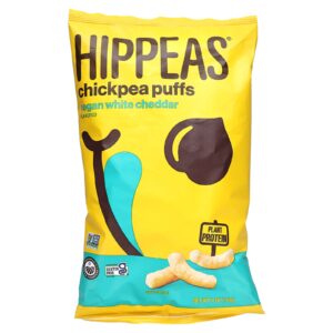Hippeas Puffes de Grão de Bico Cheddar Branco Vegano 113 g (4 oz)