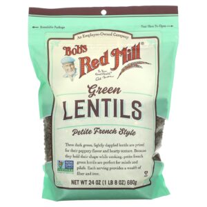 Bobs Red Mill Lentilhas Verdes Pequeno Estilo Francês 680 g (1 lb e 8 oz)