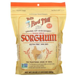 Bobs Red Mill Sorgo Grão Integral Sem Glúten 680 g (1 lb e 8 oz)