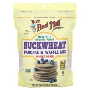 Bobs Red Mill Mistura de Panqueca e Waffle de Trigo Sarraceno Grãos Integrais 680 g (1 lb e 8 oz)