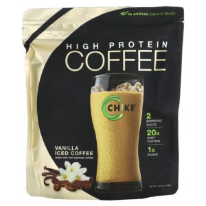 Chike Nutrition Café Gelado com Alto Teor de Proteínas Baunilha 413 g (146 oz)