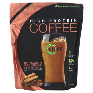 Chike Nutrition Café Gelado com Alto Teor de Proteínas Canela 420 g (148 oz)