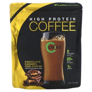 Chike Nutrition Café Gelado com Alto Teor de Proteína Chocolate e Caramelo 434 g (153 oz)