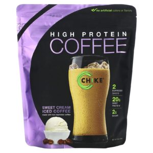 Chike Nutrition Café Gelado com Alto Teor de Proteínas Creme Doce 504 g (178 oz)