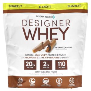 Designer Wellness Whey de Design Proteína em Pó 100% Whey Natural Chocolate Gourmet 182 kg (4 lb)