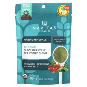 Navitas Organics Minerais Marinhos Superalimento Orgânico + Mistura de Vegetais Marinhos 120 g (42 oz)