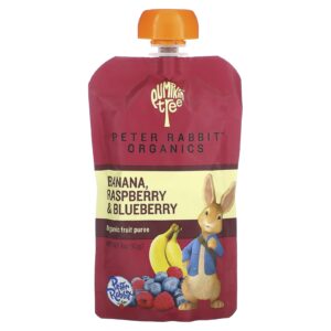 Pumpkin Tree Organics Orgânicos Peter Rabbit Purê de Frutas Orgânicas Banana Framboesa e Mirtilo 113 g (4 oz)