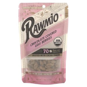 Rawmio Goji Berry Coberto com Chocolate 70% de Chocolate Amargo Cru 567 g (2 oz)