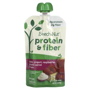Beech-Nut Proteína e Fibra A partir de 12 Meses Maçã Iogurte Framboesa Cenoura Roxa e Aveia 99 g (35 oz)