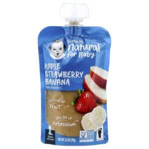 Gerber Natural para Bebês 2nd Foods® Maçã Morango Banana 99 g (35 oz)