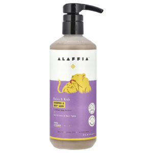 Alaffia Bebês e Crianças Shampoo e Sabonete Líquido Para Todos os Tipos de Pele e Cabelo Lavanda e Limão 473 ml (16 fl oz)