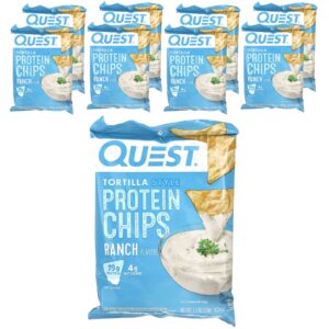 Quest Nutrition Lascas de Proteína Estilo Tortilha Rancho 8 Sacos 32 g (11 oz) Cada