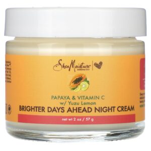 SheaMoisture Brighter Days Ahead Night Cream Mamão e Vitamina C c / Limão Yuzu 57 g (2 oz)