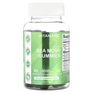 Vitamatic Gomas Veganas de Musgo Marinho Framboesa Natural 60 Gomas