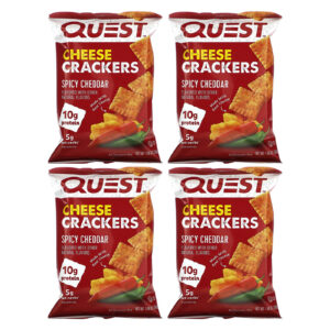 Quest Nutrition Bolachas de Queijo Cheddar Picante 4 Sacos de 30 g (106 oz) Cada