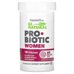 NaturesPlus GI Natural Probiotic Women 60 Bilhões de UFCs 30 Cápsulas