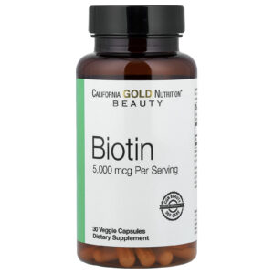 California Gold Nutrition Biotina 5.000 mcg 30 Cápsulas Vegetais