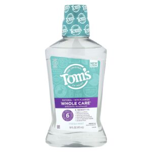 Toms of Maine Whole Care® Enxaguante Bucal Anticáries Menta Fresca 473 ml (16 fl oz)