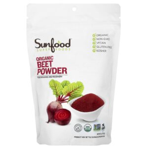 Sunfood Beterraba Orgânica em Pó 227 g (8 oz)