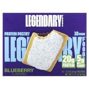 Legendary Foods Tortinha Proteica Mirtilo Pacote com 10 61 g (22 oz) Cada