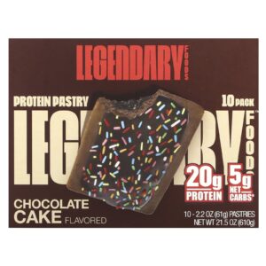 Legendary Foods Tortinha Proteica Bolo de Chocolate Pacote com 10 61 g (22 oz) Cada