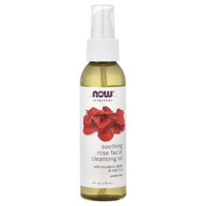 NOW Foods Solutions Óleo de Limpeza Facial Calmante de Rosa 118 ml (4 fl oz)
