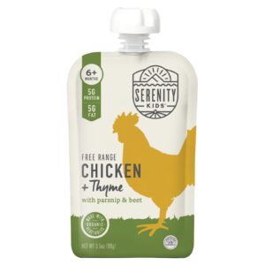 Serenity Kids Frango Caipira + Tomilho com Pastinaca e Beterraba Mais de 6 Meses 99 g (35 oz)