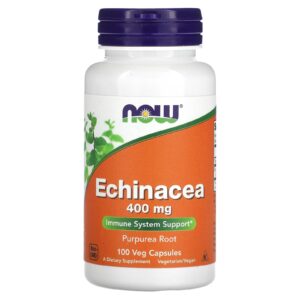 NOW Foods Echinacea 400 mg 100 Cápsulas Vegetais