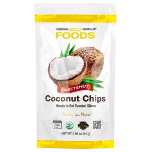 California Gold Nutrition Coconut Chips Adoçado 84 g (296 oz)