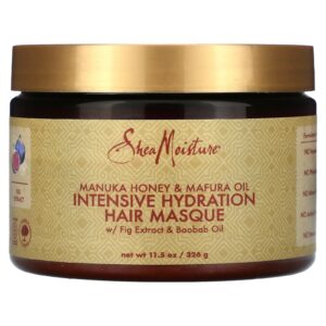 SheaMoisture Máscara Capilar de Hidratação Intensiva Mel de Manuka e Óleo de Mafura 326 g (115 oz)
