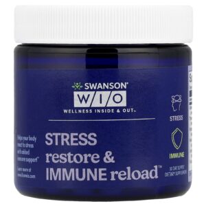 Swanson WIO Stress Restore e Immune Recarrega™ 30 Cápsulas