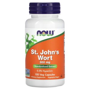 NOW Foods Erva de São João 300 mg 100 Cápsulas Vegetais