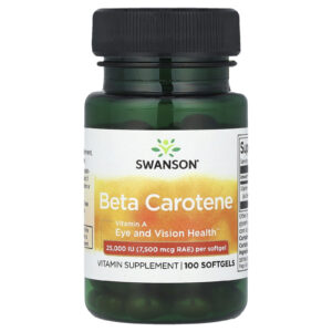 Swanson Betacaroteno 25.000 UI (7.500 mcg RAE) 100 Cápsulas Softgel