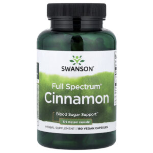 Swanson Canela Full Spectrum® 180 Cápsulas Veganas (375 mg por Cápsula)