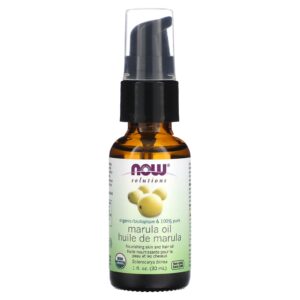 NOW Foods Soluções Orgânico Certificado e Óleo de Marula 100% Puro 30 ml (1 fl oz)
