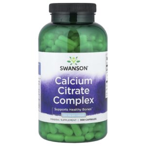 Swanson Complexo de Citrato de Cálcio 250 mg 300 Cápsulas