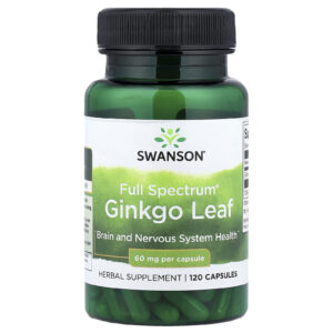 Swanson Folha de Ginkgo Full Spectrum® 60 mg 120 Cápsulas