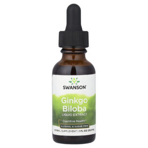 Swanson Extrato Líquido de Ginkgo biloba Sem Álcool e Açúcar 296 ml (1 fl oz)