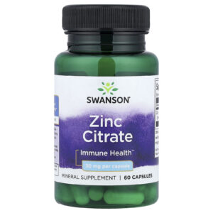 Swanson Citrato de Zinco 30 mg 60 Cápsulas