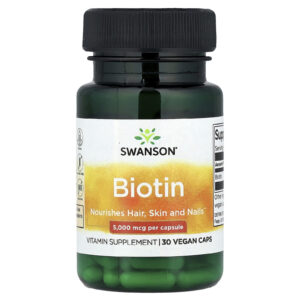Swanson Biotina 5.000 mcg 30 Cápsulas Veganas