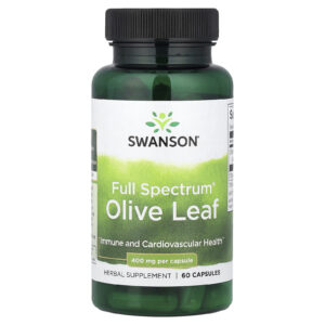 Swanson Folha de Oliveira Full Spectrum® 400 mg 60 Cápsulas
