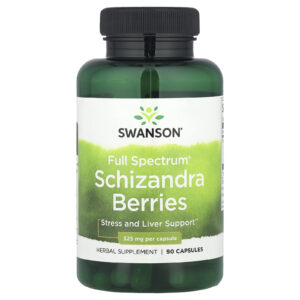 Swanson Bagas de Schizandra Full Spectrum® 525 mg 90 Cápsulas