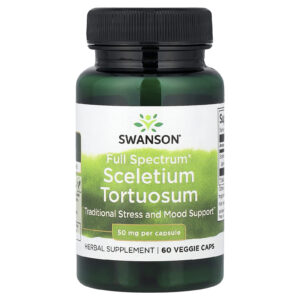 Swanson Sceletium Tortuosum Full Spectrum® 50 mg 60 Cápsulas Vegetais