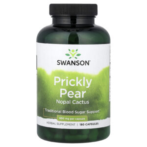 Swanson Opúncia e Cacto Nopal 180 Cápsulas (650 mg por cápsula)