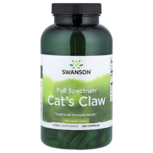 Swanson Unha-de-gato Full Spectrum® 250 Cápsulas (500 mg por Cápsula)