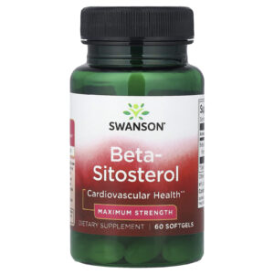 Swanson Beta-Sitosterol Potência Máxima 60 Cápsulas Softgel (160 mg por Cápsula Softgel)
