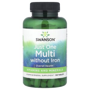 Swanson Just One Completo Multivitamínico Sem Ferro 130 Comprimidos