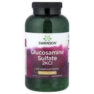 Swanson Sulfato de Glicosamina 2KCI 500 mg 400 Cápsulas