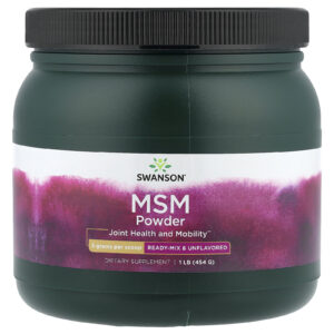 Swanson MSM em Pó Mistura Pronta e Sem Sabor 454 g (1 lb)